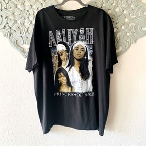 Aaliyah black band tea size 3X